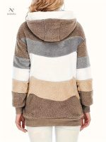 Veste chaude pour femme, capuche fourrée