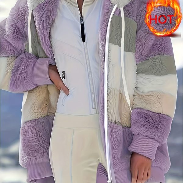 Manteau femme avec fourrure, look stylé