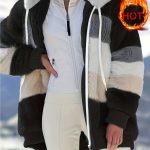 Veste douillette pour femme, capuche bordée