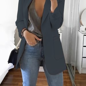 Veste Femme Unie Col Relevé