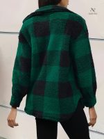Veste à carreaux pour l'hiver, élégante et confortable