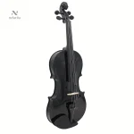 Violon noir pour étudiants, instrument à cordes 4/4