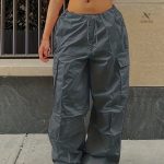 Pantalons décontractés avec poches et coupe large