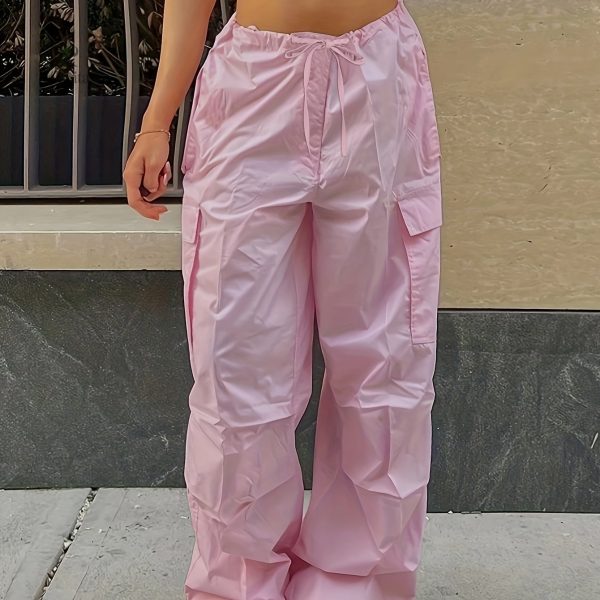 Y2K Fashion : pantalons larges à cordon de serrage